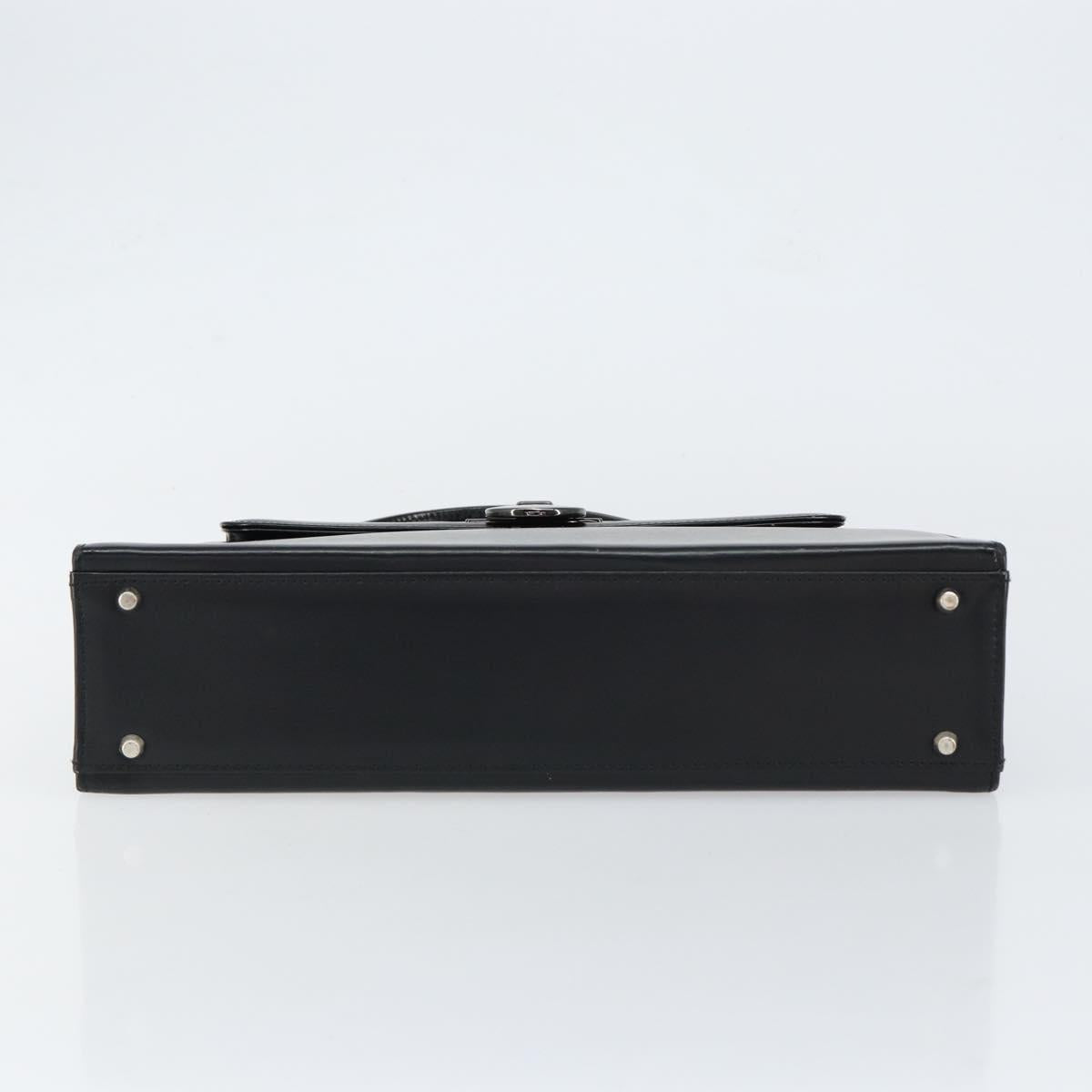 GIVENCHY Hand Bag Leather Black Gold