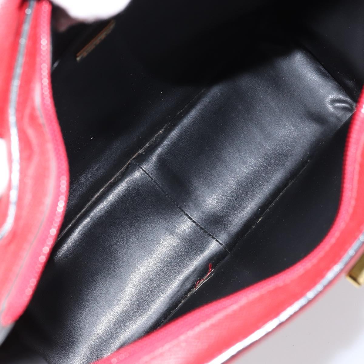 BALLY Shoulder Bag Leather Red Gold
