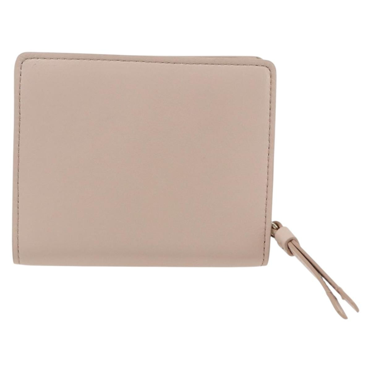 Chloe Sense Compact Wallet Leather Pink Gold