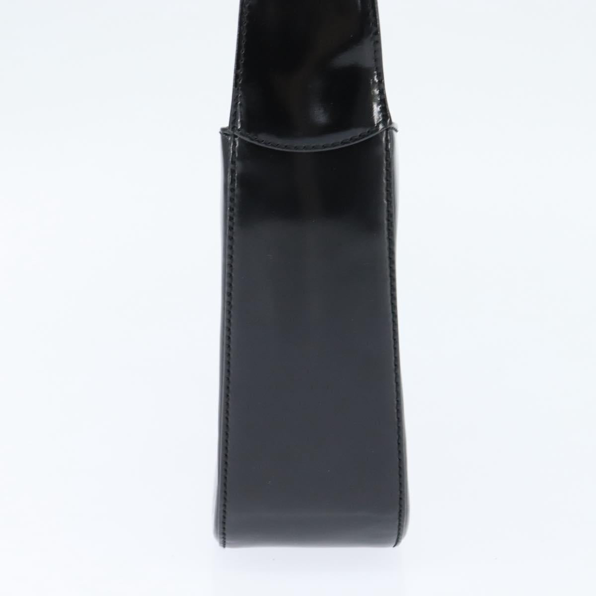 GUCCI Soho Hand Bag Enamel Black Silver