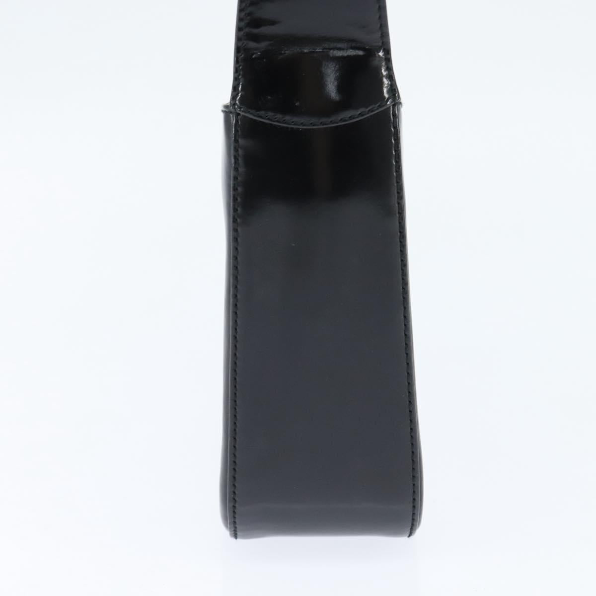 GUCCI Soho Hand Bag Enamel Black Silver