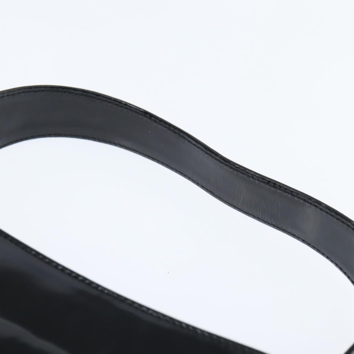 GUCCI Soho Hand Bag Enamel Black Silver