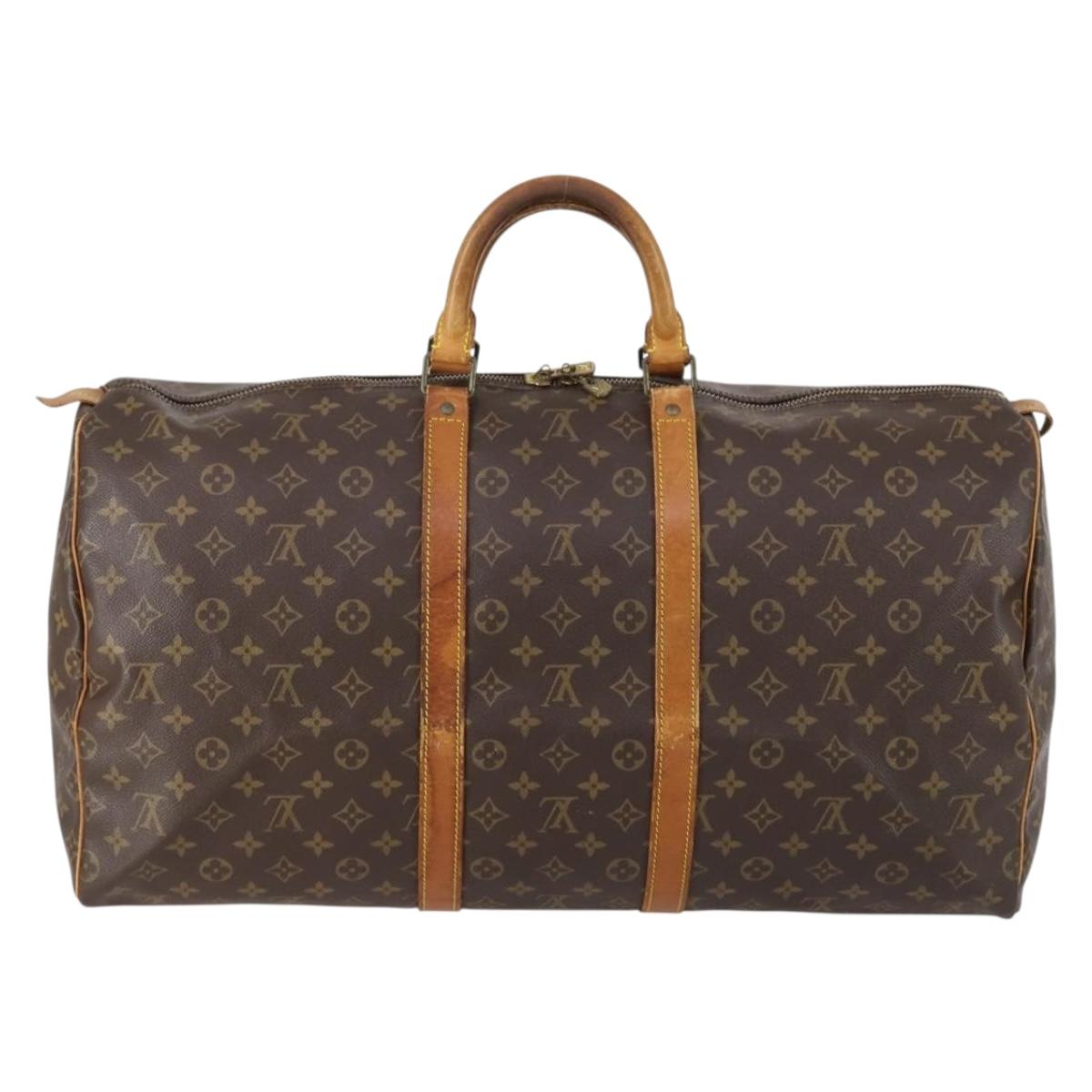 Louis Vuitton Monogram Keepall 55 Boston Bag M41424 LV
