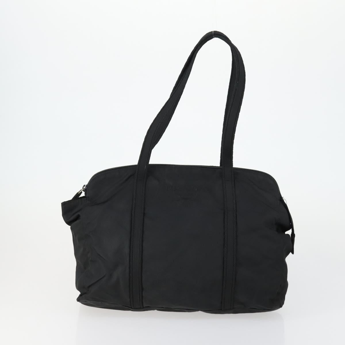 PRADA Hand Bag Nylon 2 Set Black Beige