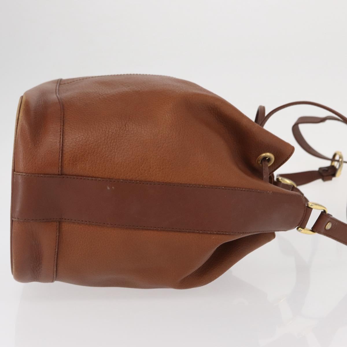 Burberrys Shoulder Bag Leather Brown Gold