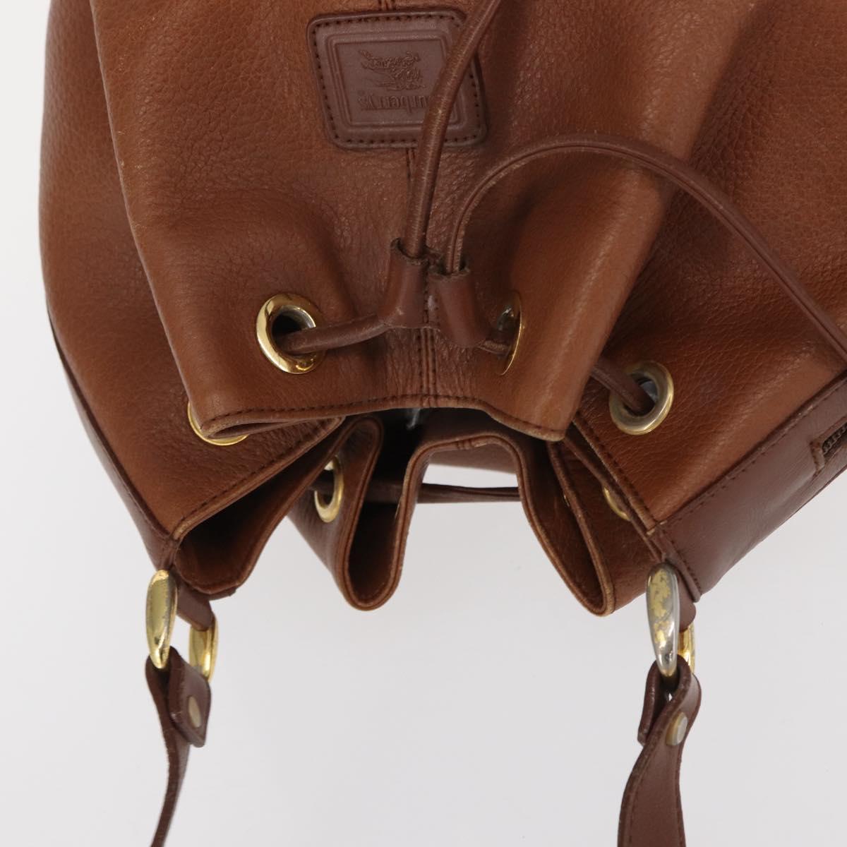 Burberrys Shoulder Bag Leather Brown Gold