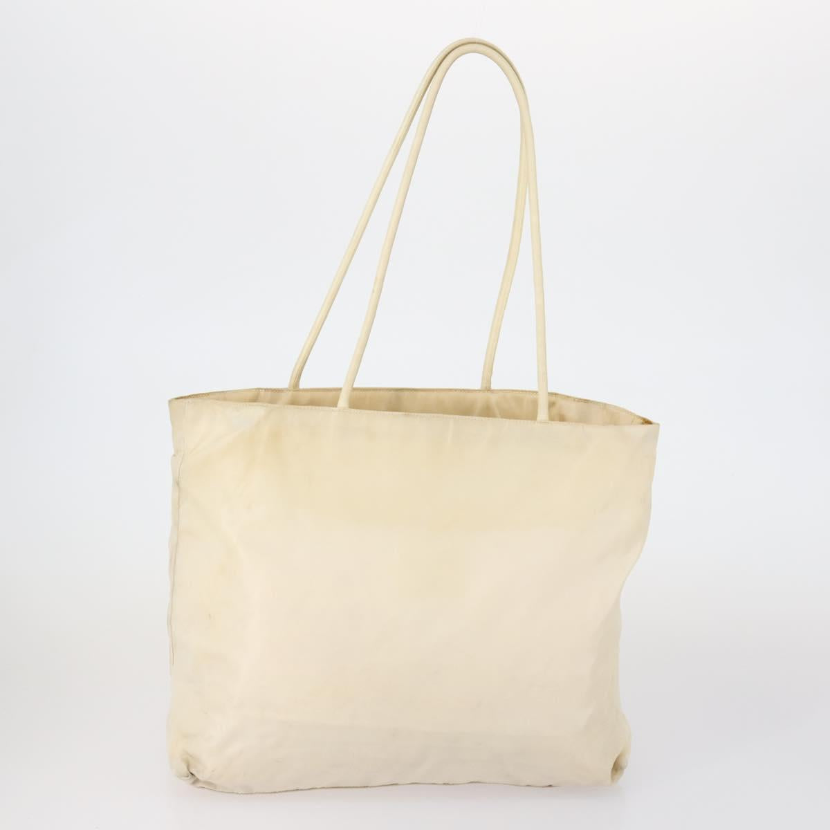 PRADA Hand Bag Nylon 3 Set White Black