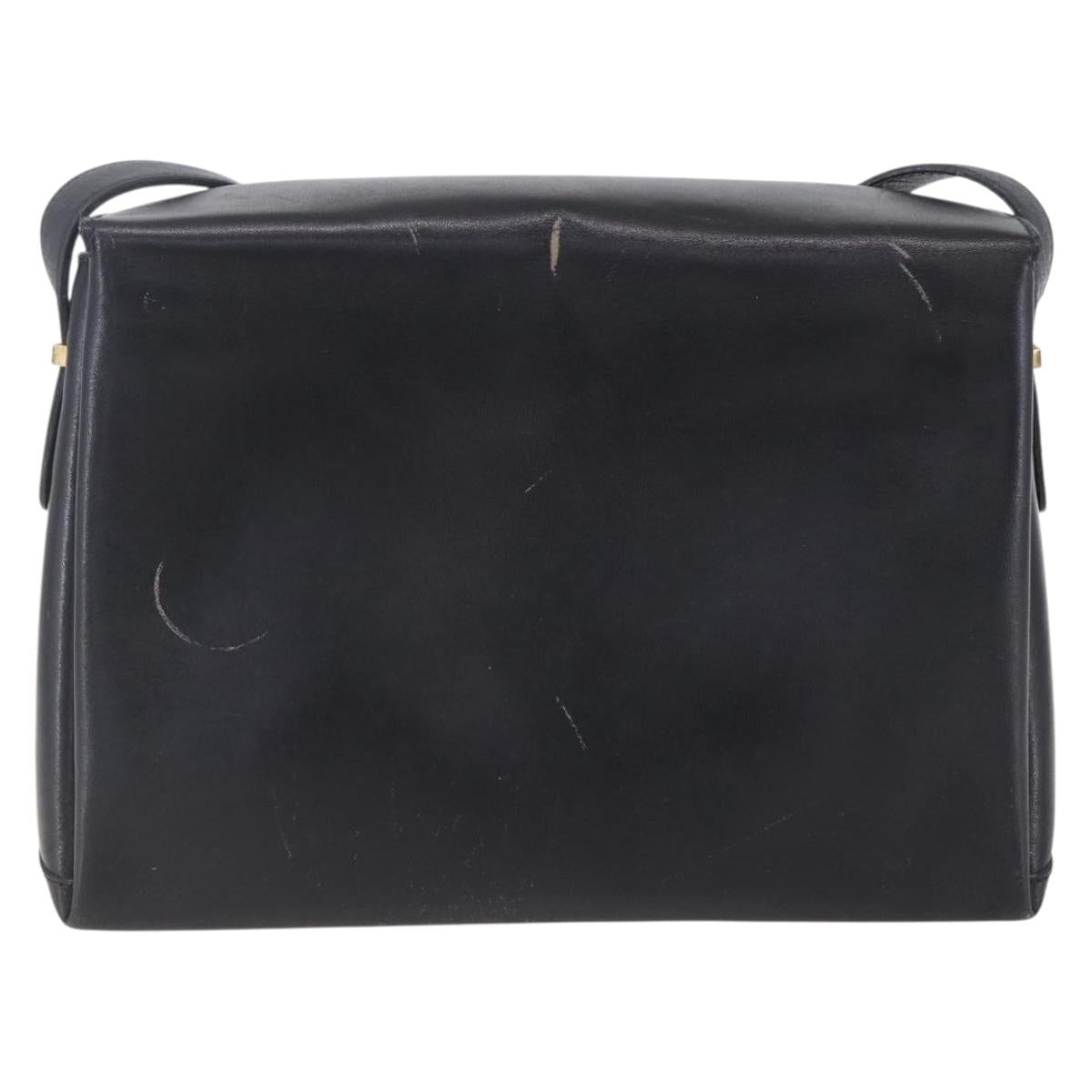 CELINE Shoulder Bag Leather Black Gold