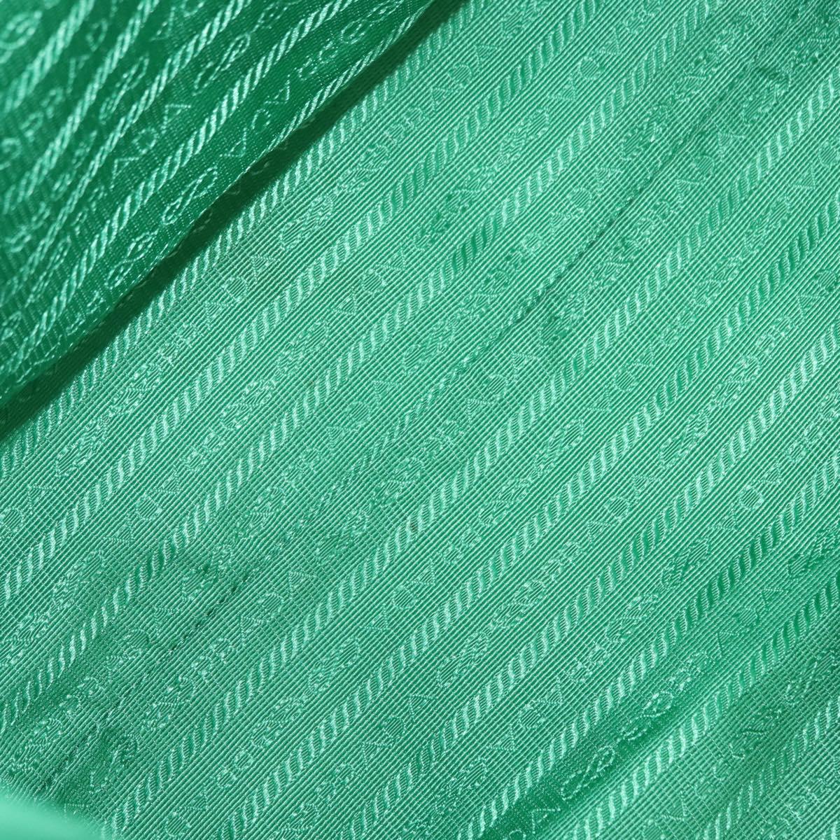 PRADA Hand Bag Nylon Green Gold