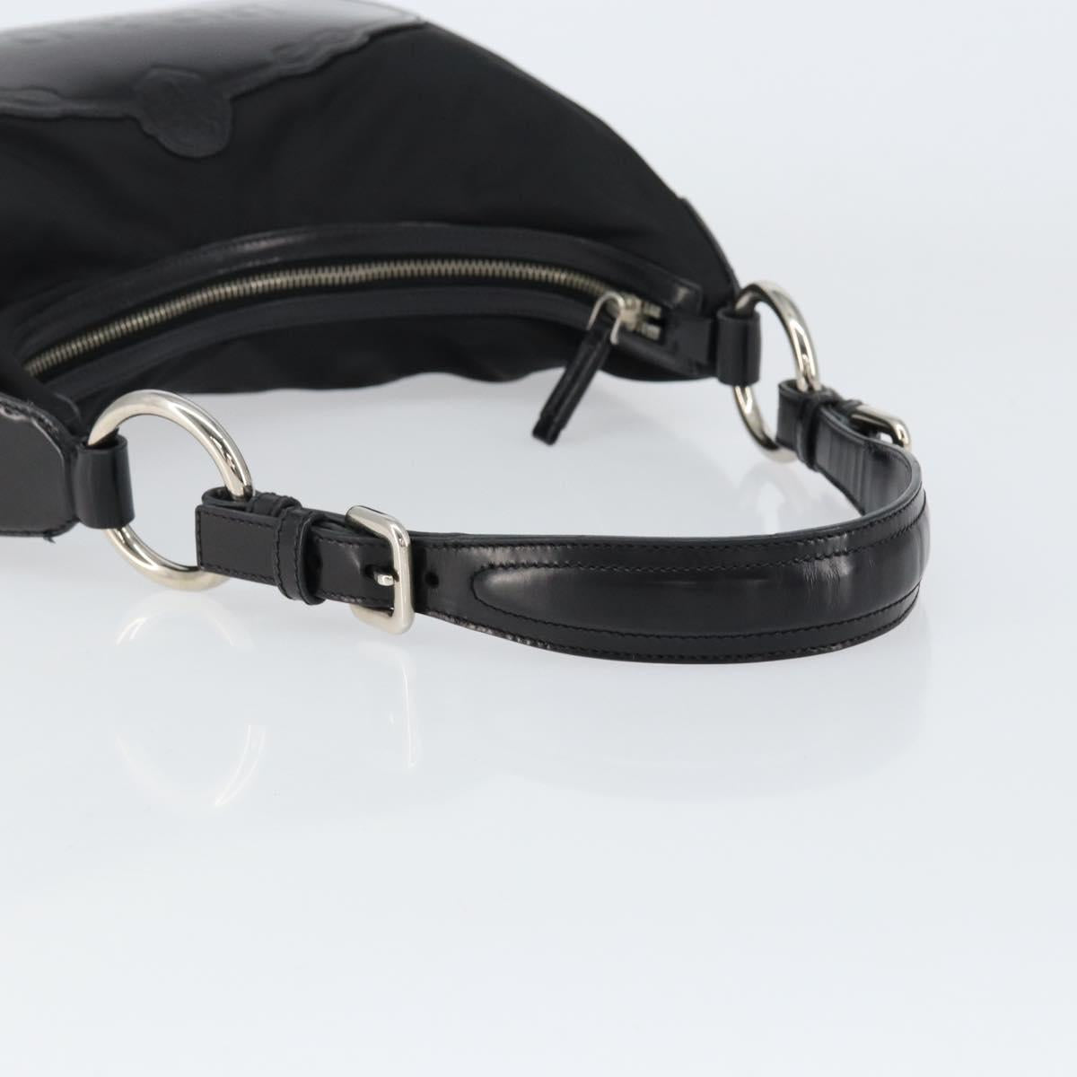 PRADA Shoulder Bag Nylon Black Silver