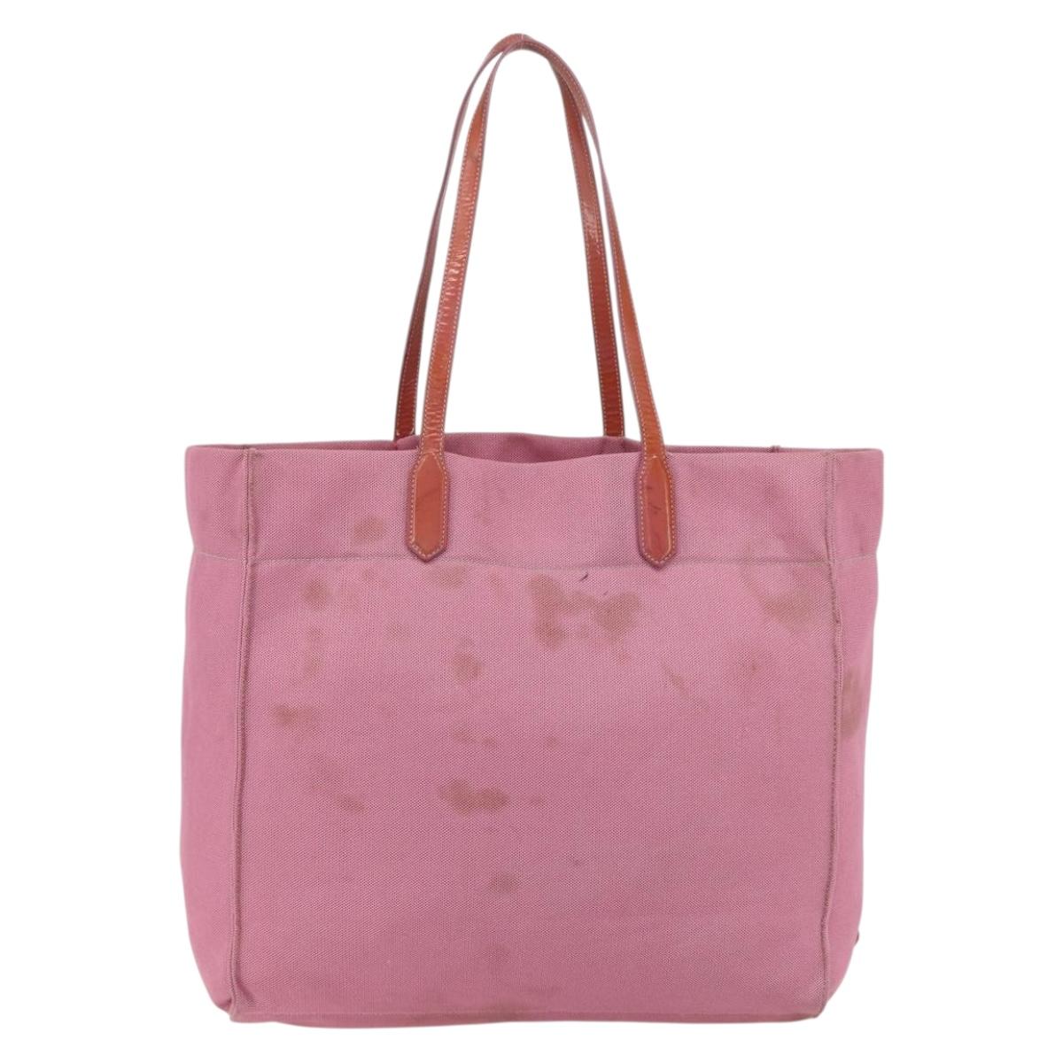 PRADA Tote Bag Canvas Pink