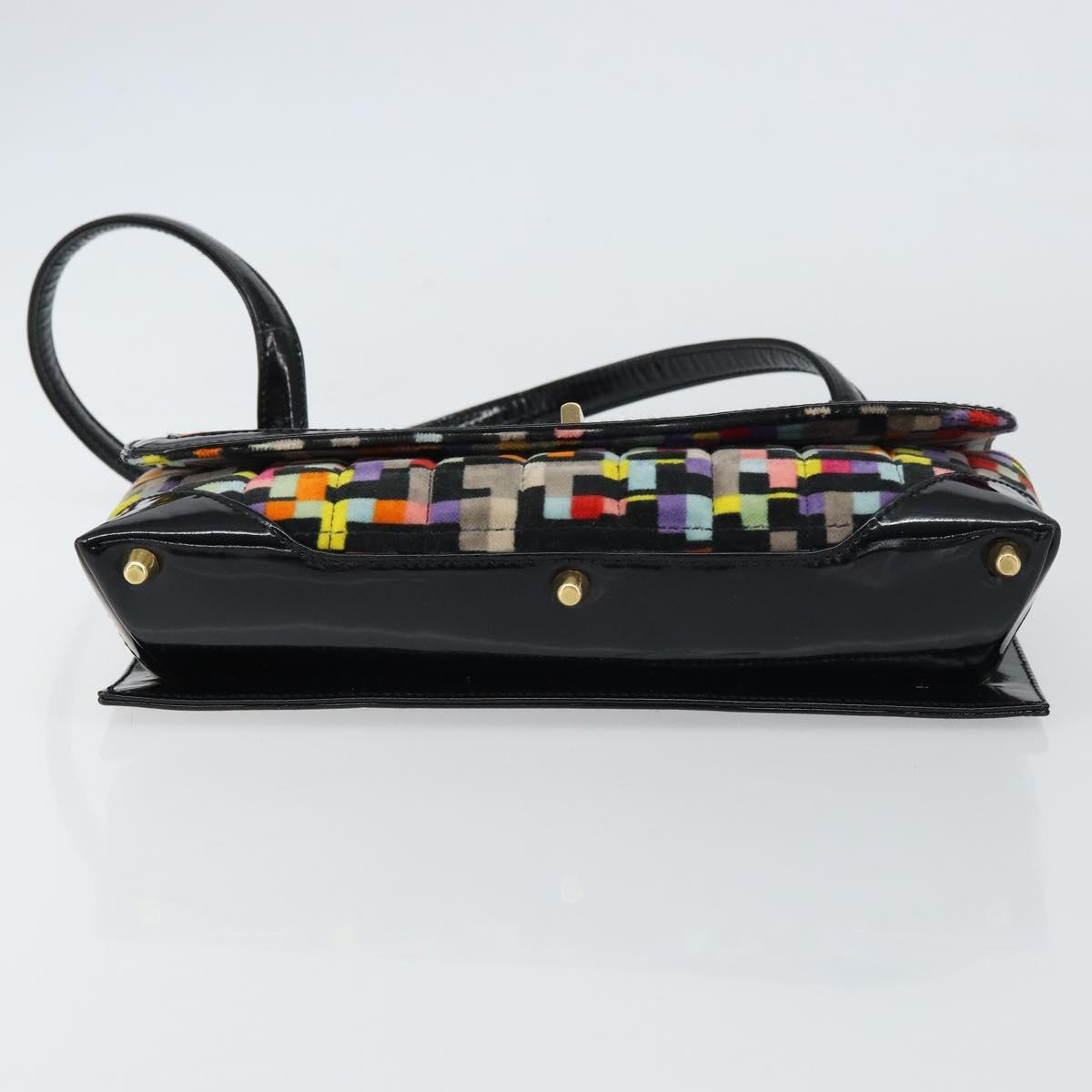 CHANEL 2.55 Shoulder Bag Velor Multicolor Gold CC