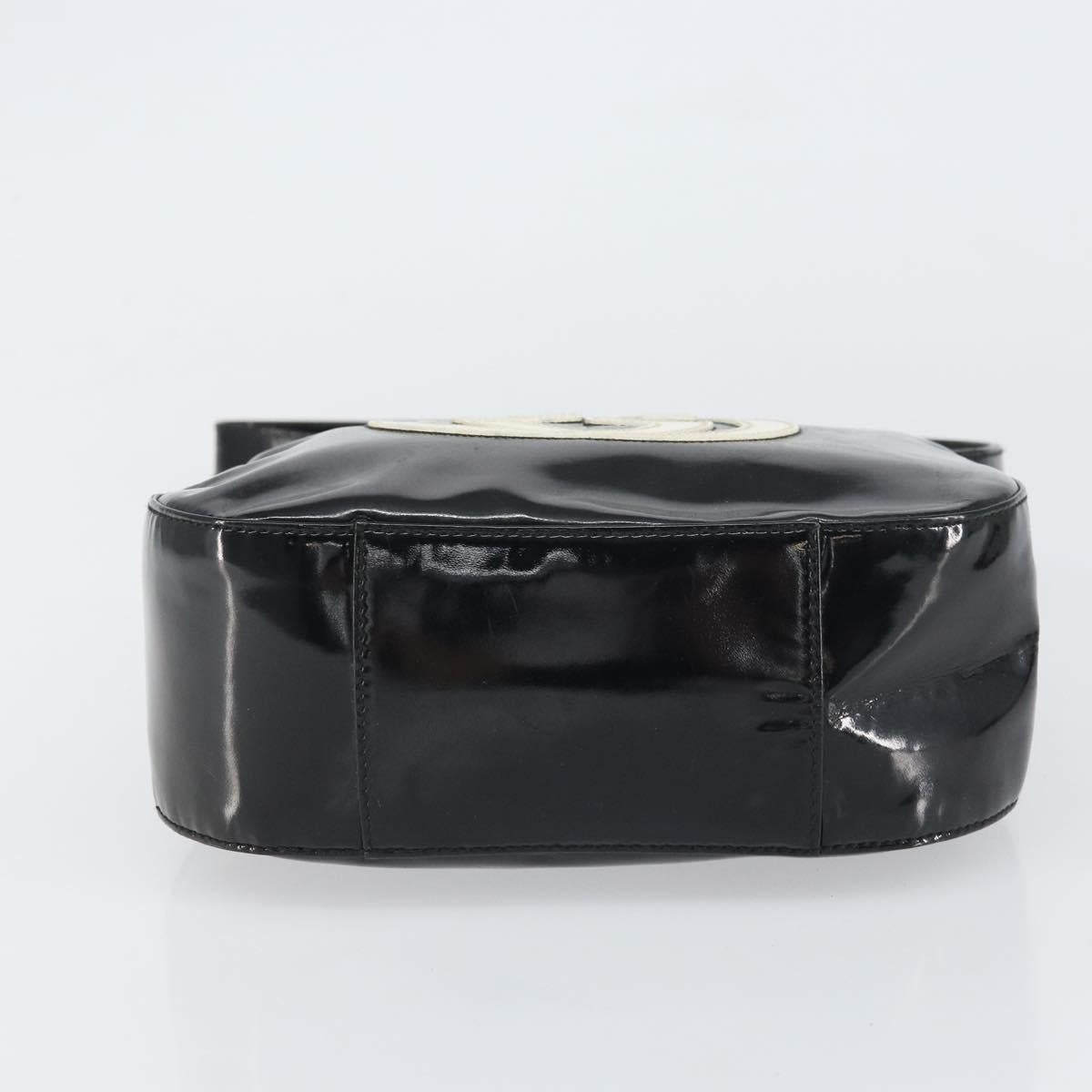 GUCCI Shoulder Bag Enamel Black