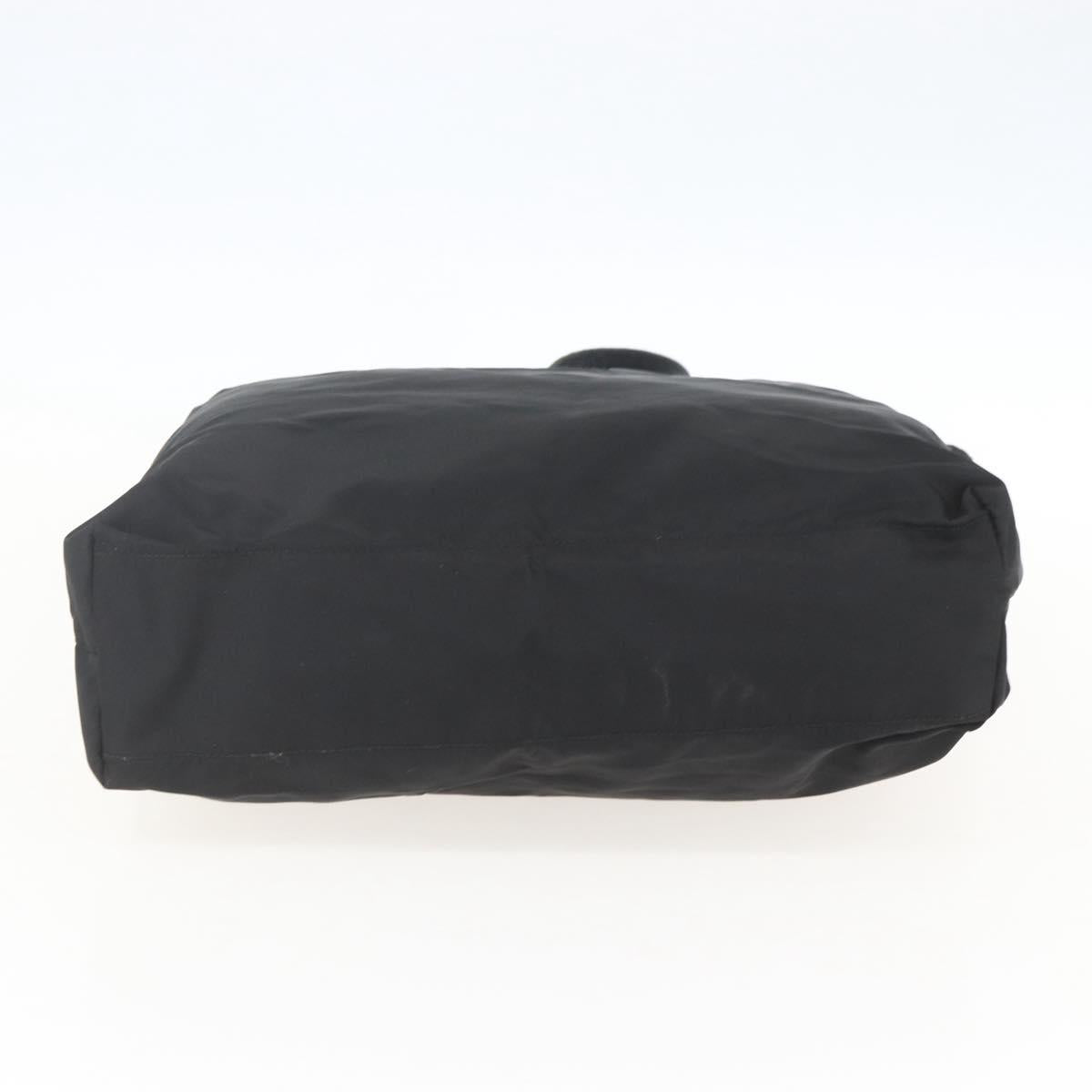 PRADA Tote Bag Nylon Black Silver
