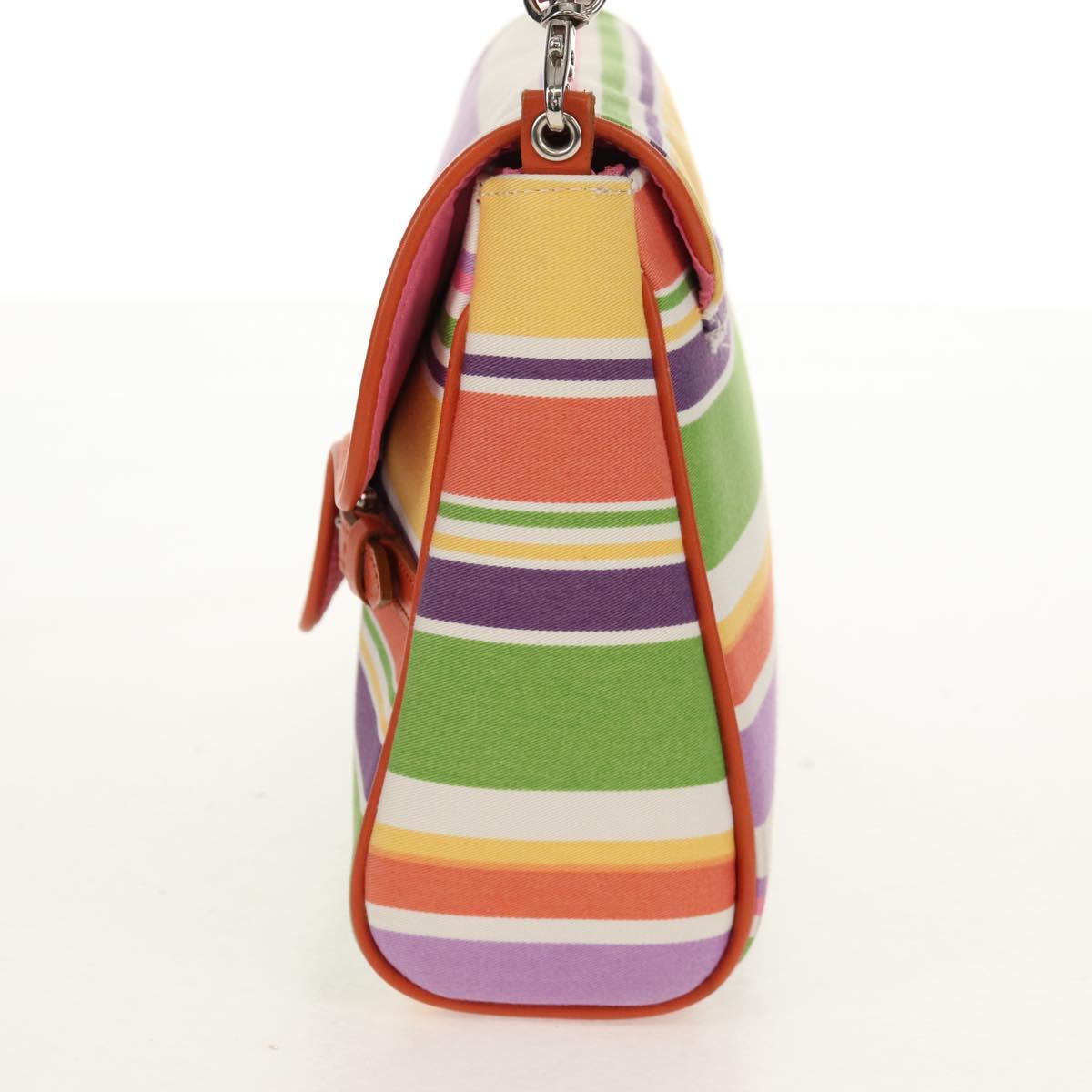 BURBERRY Shoulder Bag Canvas Multicolor Silver