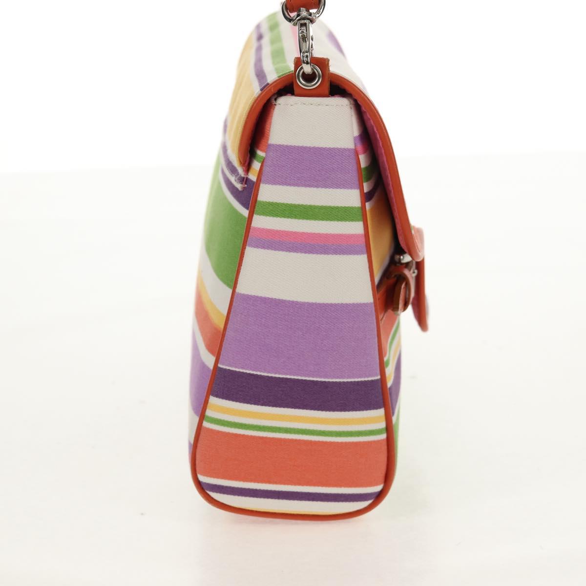 BURBERRY Shoulder Bag Canvas Multicolor Silver