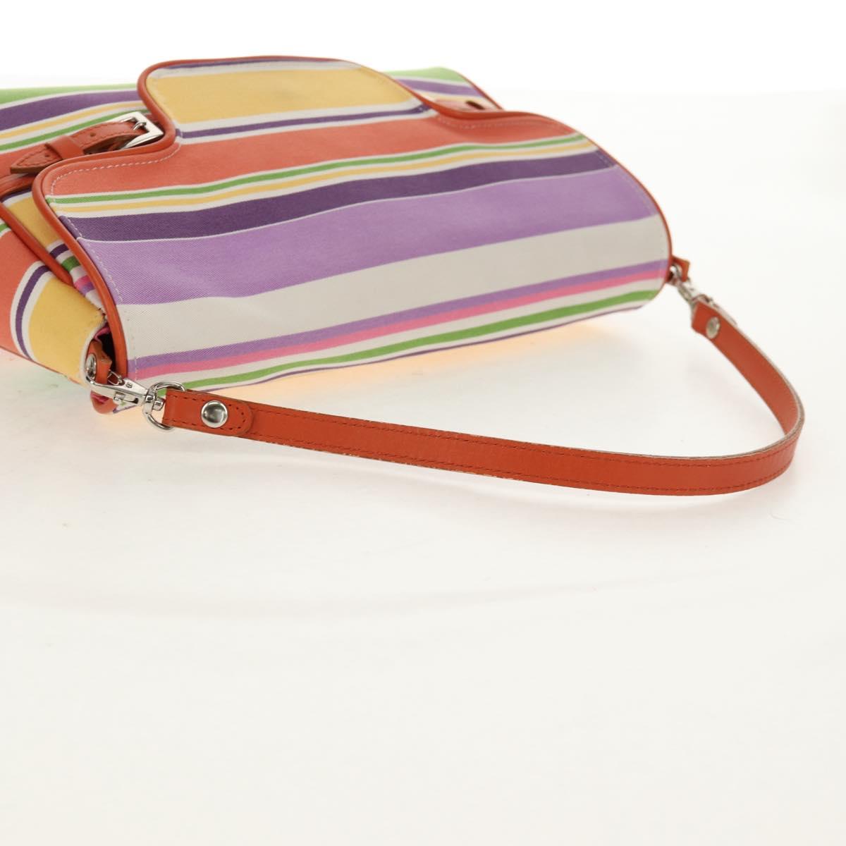 BURBERRY Shoulder Bag Canvas Multicolor Silver