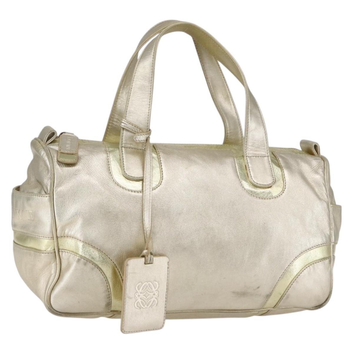 LOEWE Mini Boston Bag Leather Gold