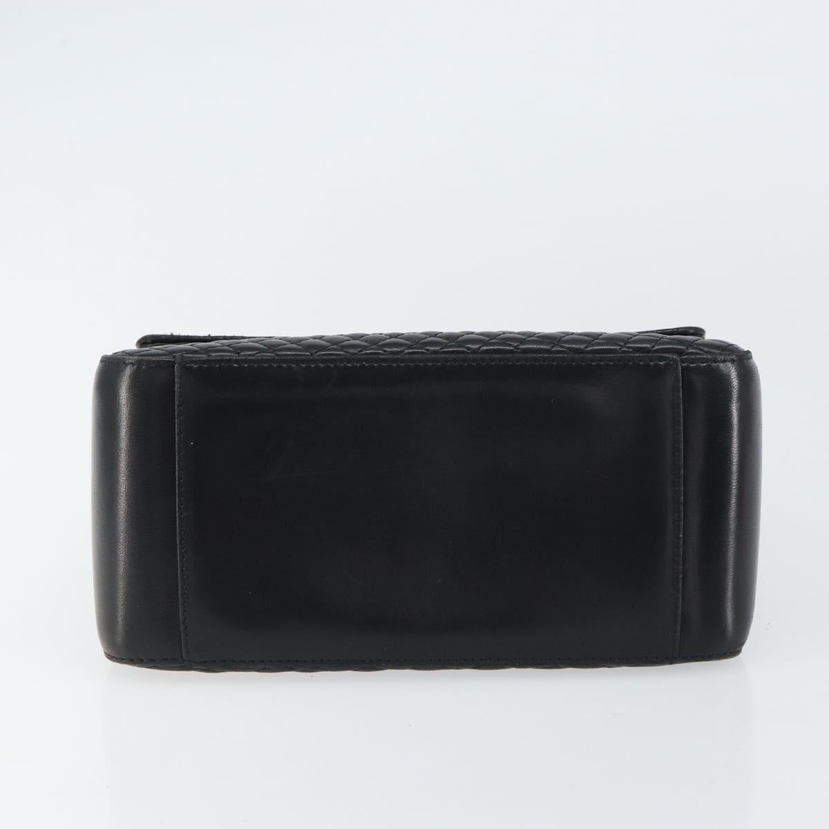 BALLY Hand Bag Leather Black Gold