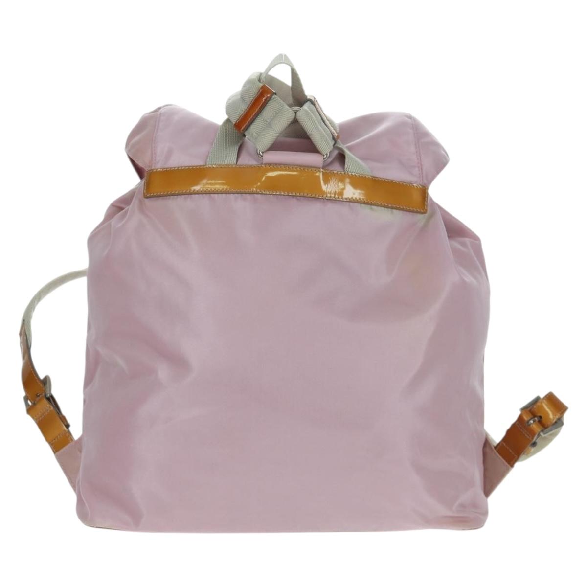 PRADA Backpack Nylon Pink Silver