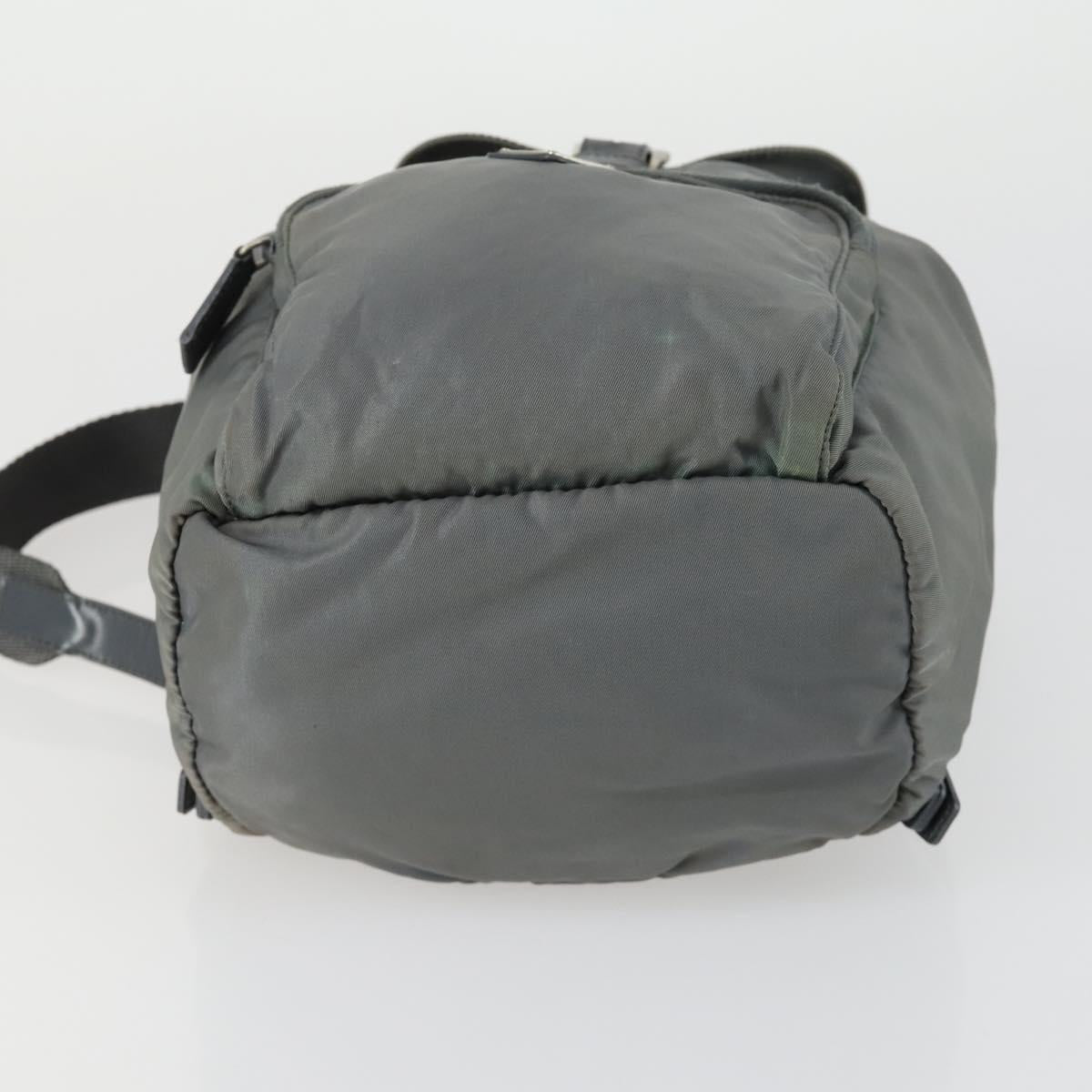 PRADA Backpack Nylon Gray Silver