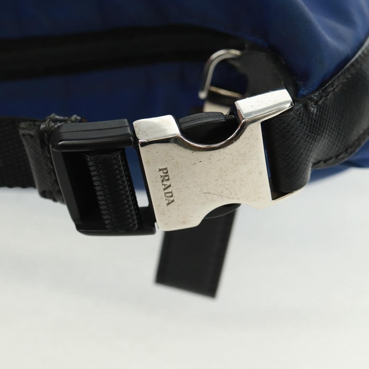 PRADA Shoulder Bag Nylon 2way Blue Silver