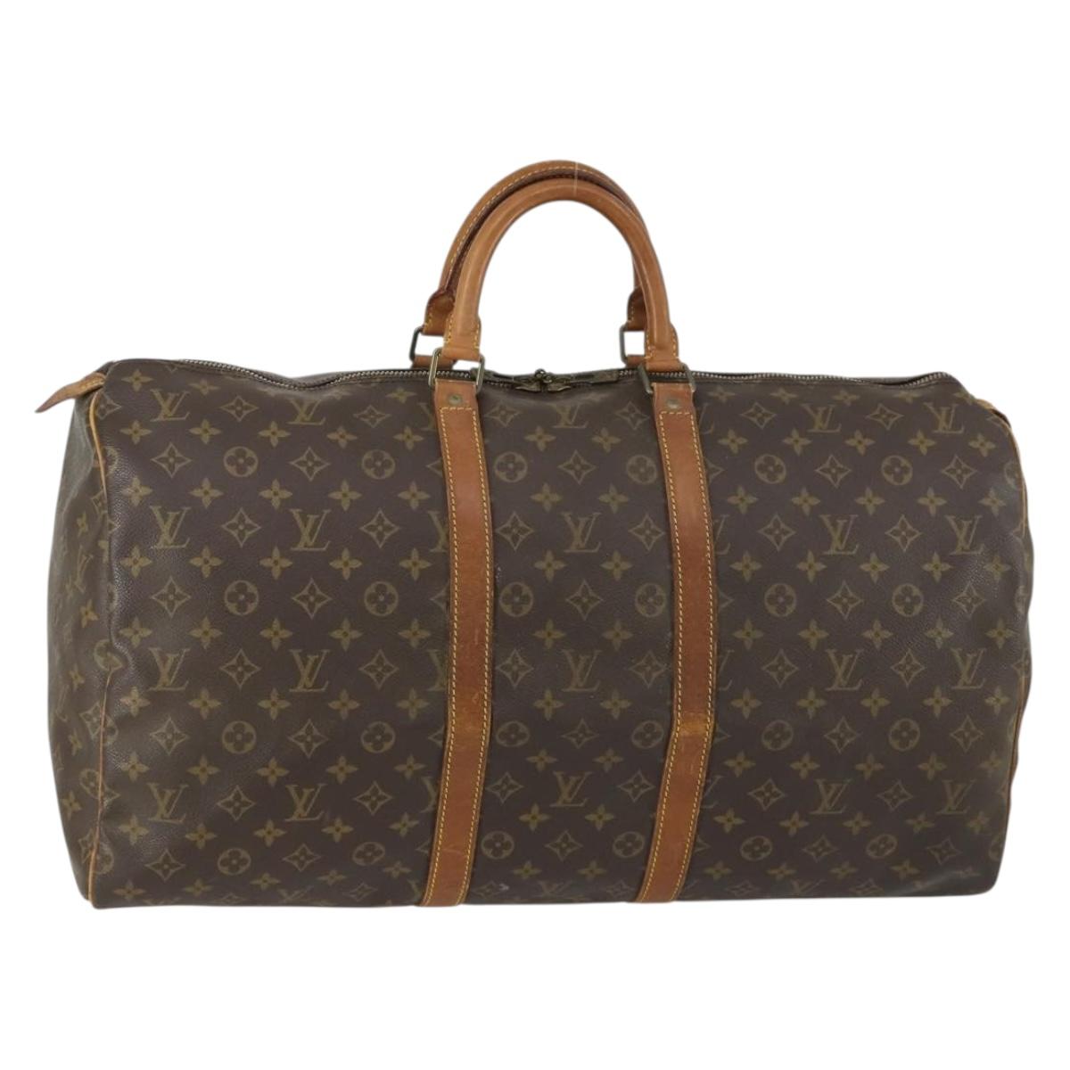 Louis Vuitton Monogram Keepall 55 Boston Bag M41424 LV