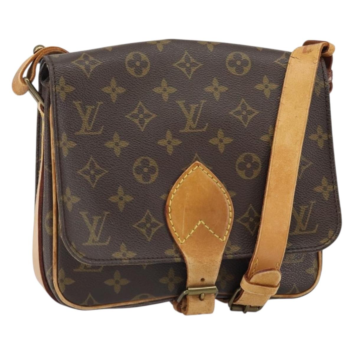 Louis Vuitton Monogram Cartouchiere MM Shoulder Bag M51253 LV