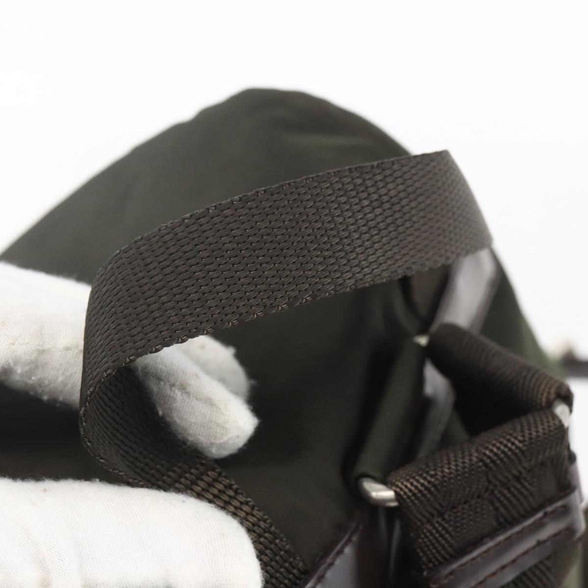 PRADA Backpack Nylon Khaki Silver