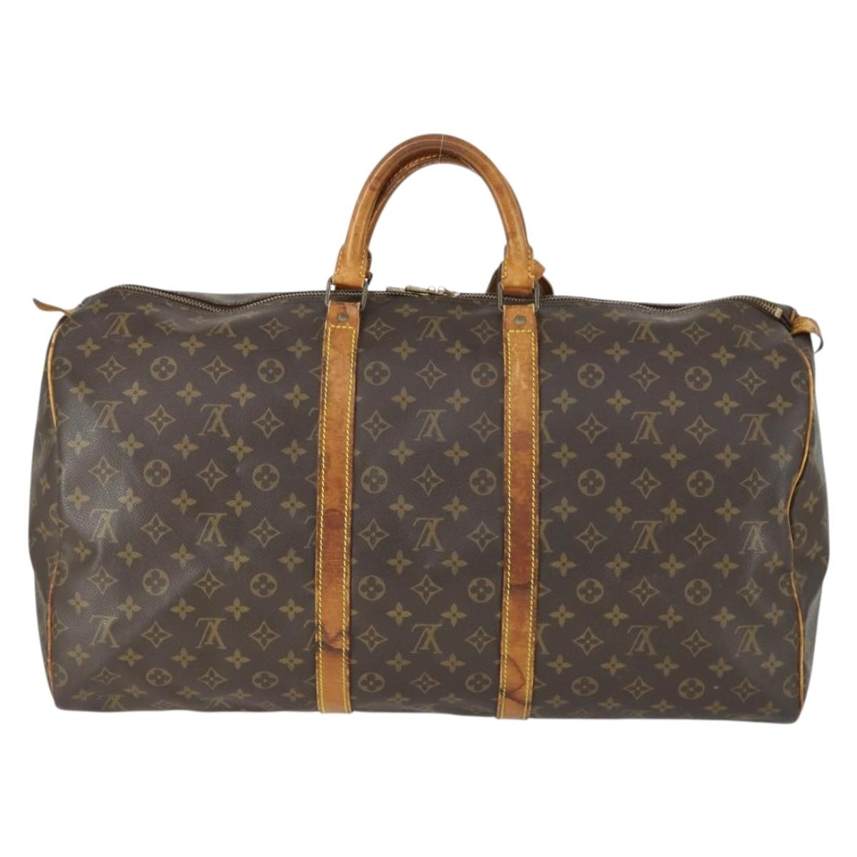Louis Vuitton Monogram Keepall 55 Boston Bag M41424 LV