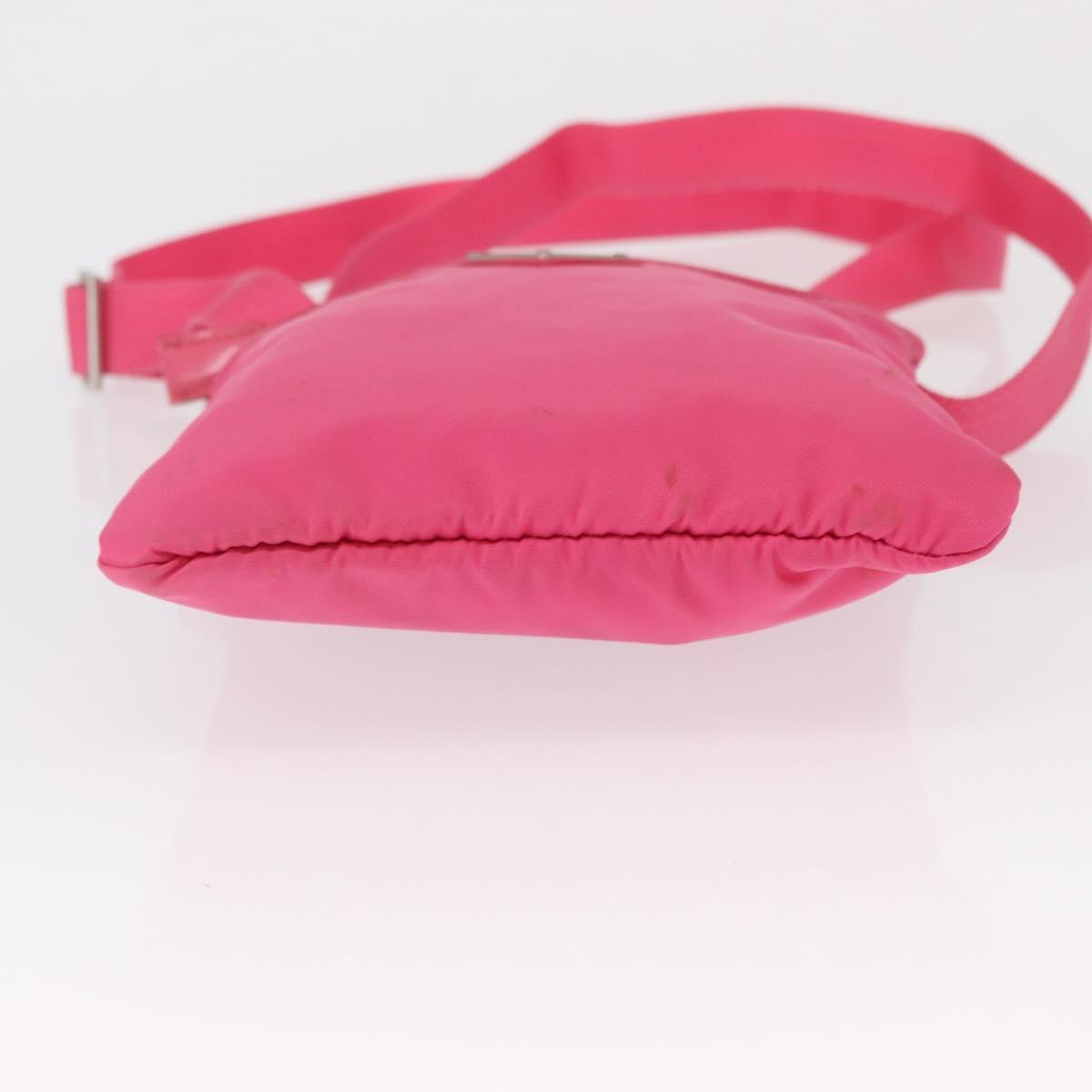 PRADA Shoulder Bag Nylon Pink Silver