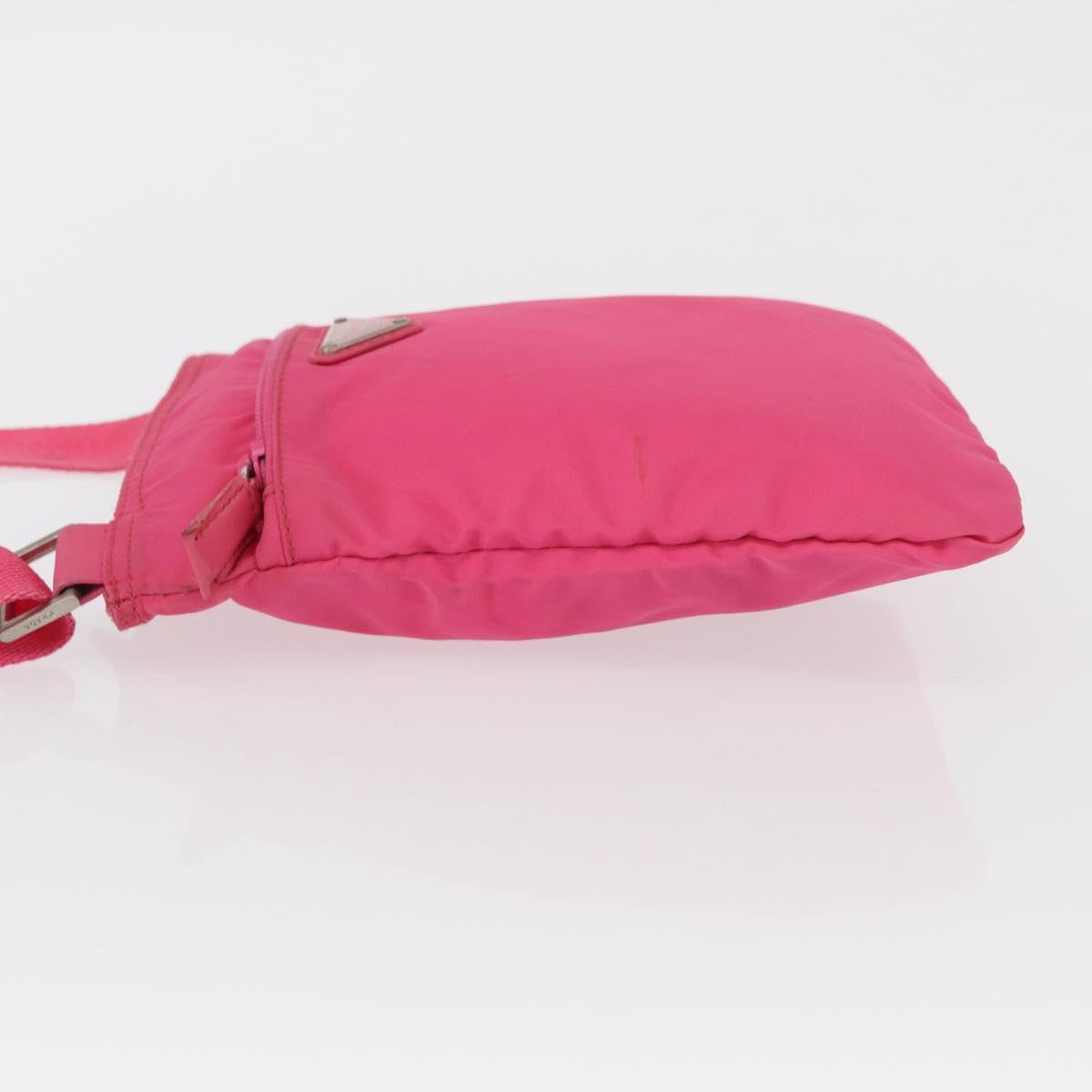 PRADA Shoulder Bag Nylon Pink Silver