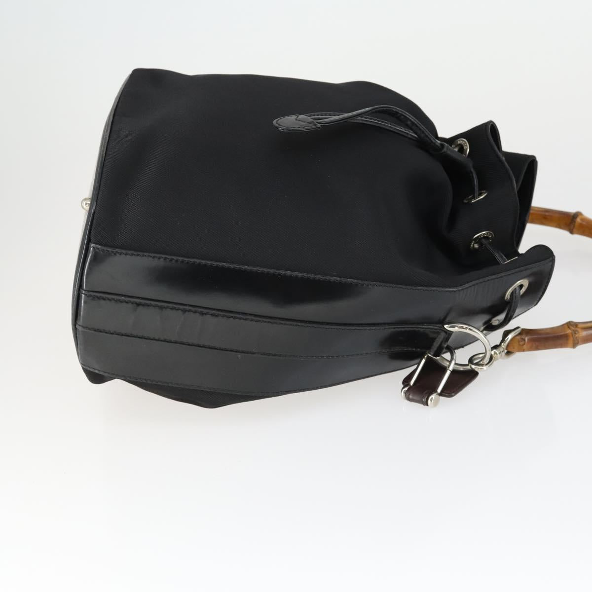GUCCI Hand Bag Nylon 2 Set Black