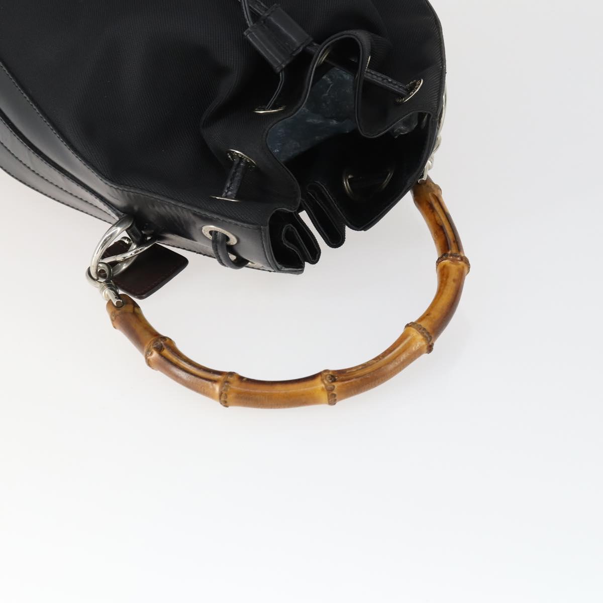 GUCCI Hand Bag Nylon 2 Set Black