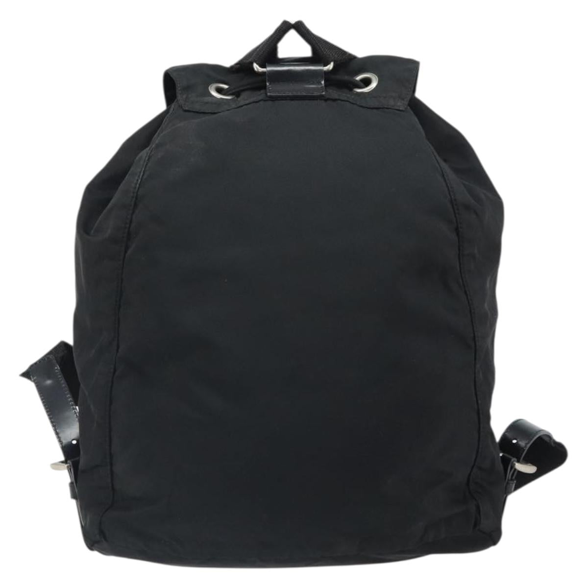 PRADA Backpack Nylon Black Silver