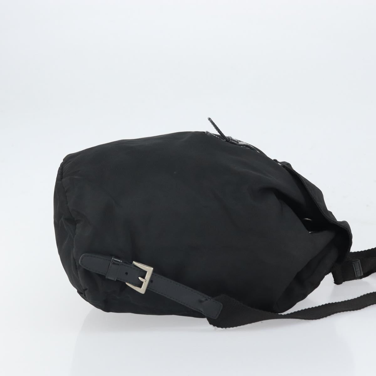 PRADA Backpack Nylon Black Silver