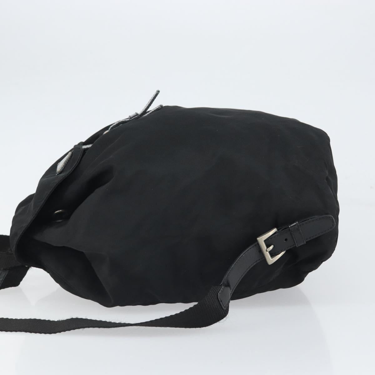 PRADA Backpack Nylon Black Silver