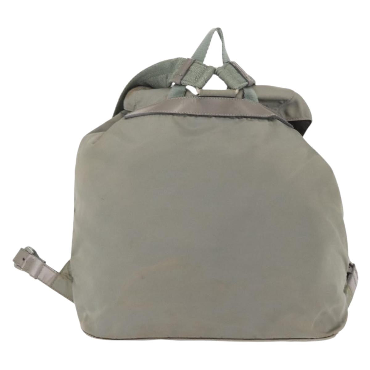 PRADA Backpack Nylon Gray Silver