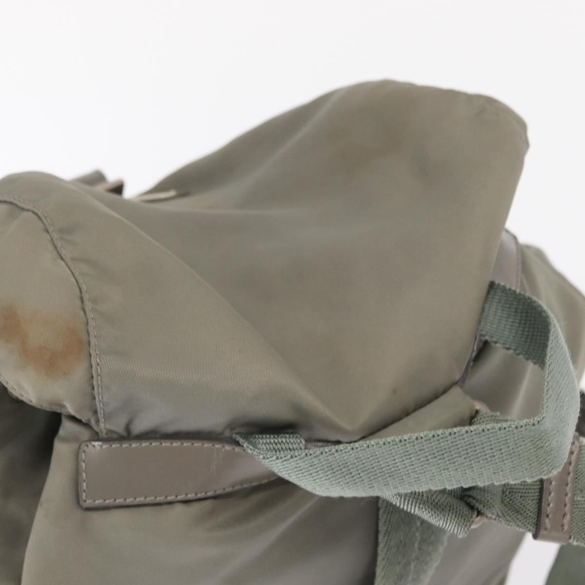 PRADA Backpack Nylon Gray Silver