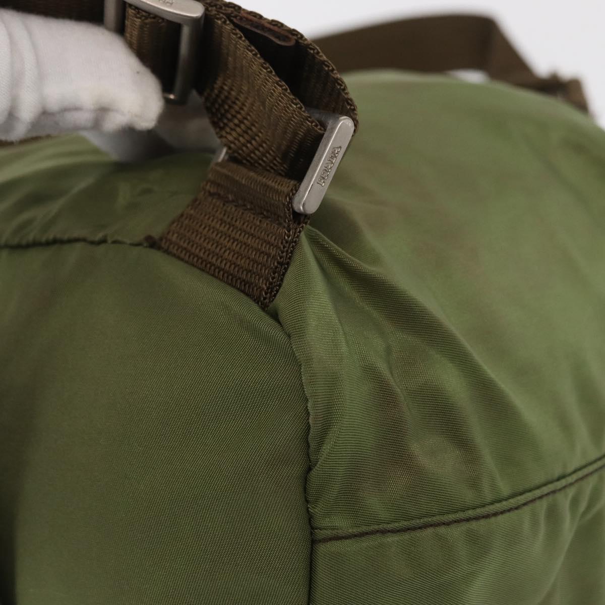 PRADA Backpack Nylon Green Silver