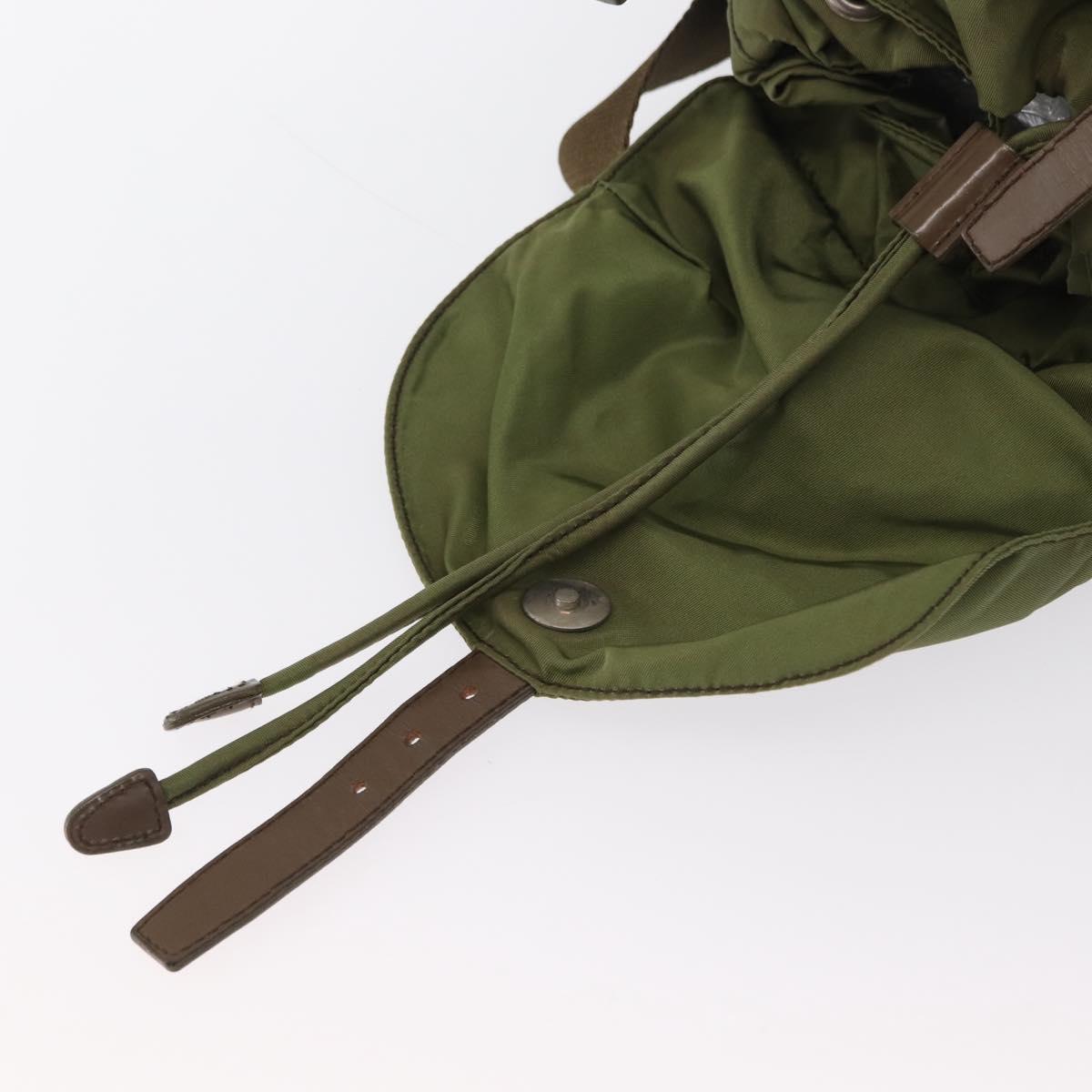 PRADA Backpack Nylon Green Silver