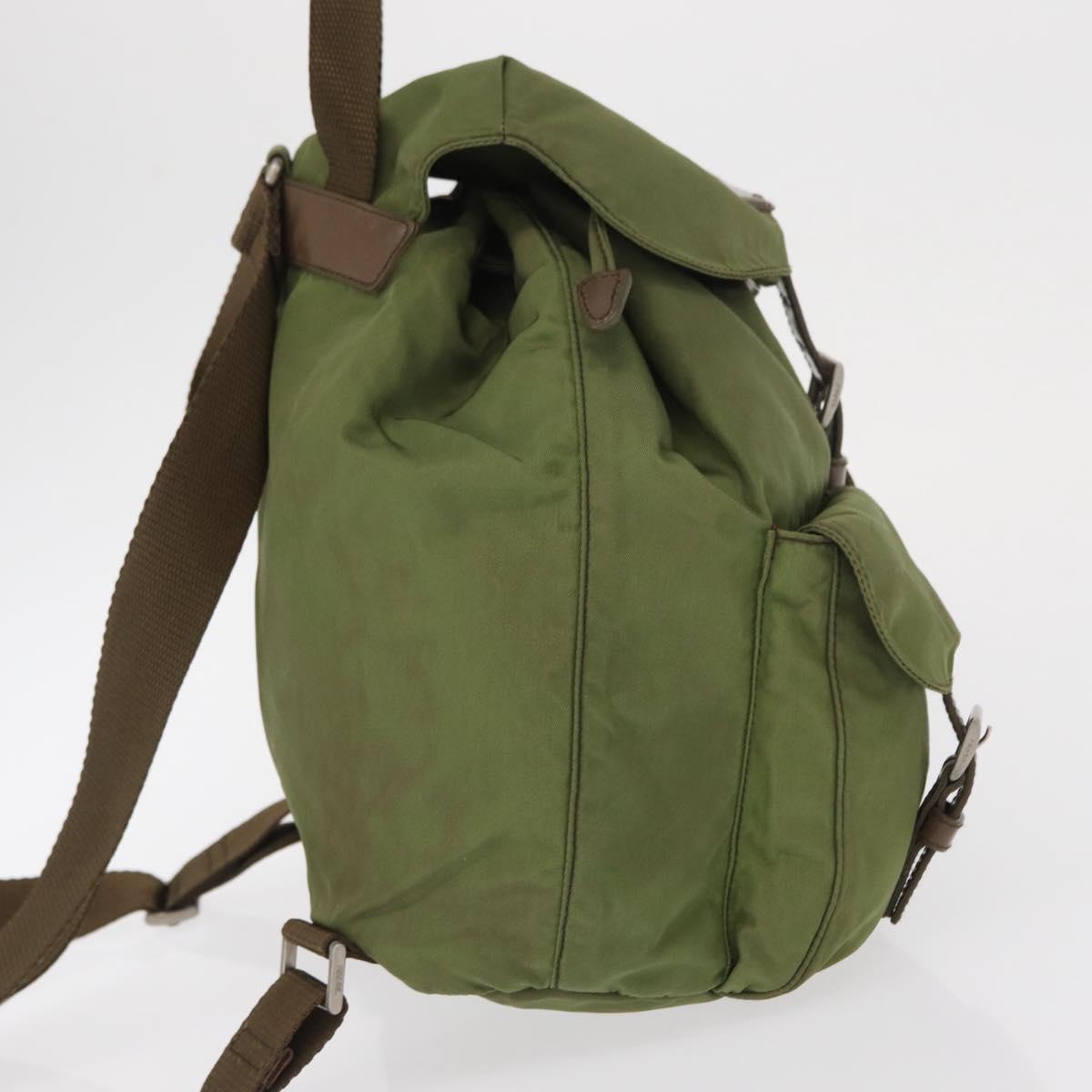 PRADA Backpack Nylon Green Silver