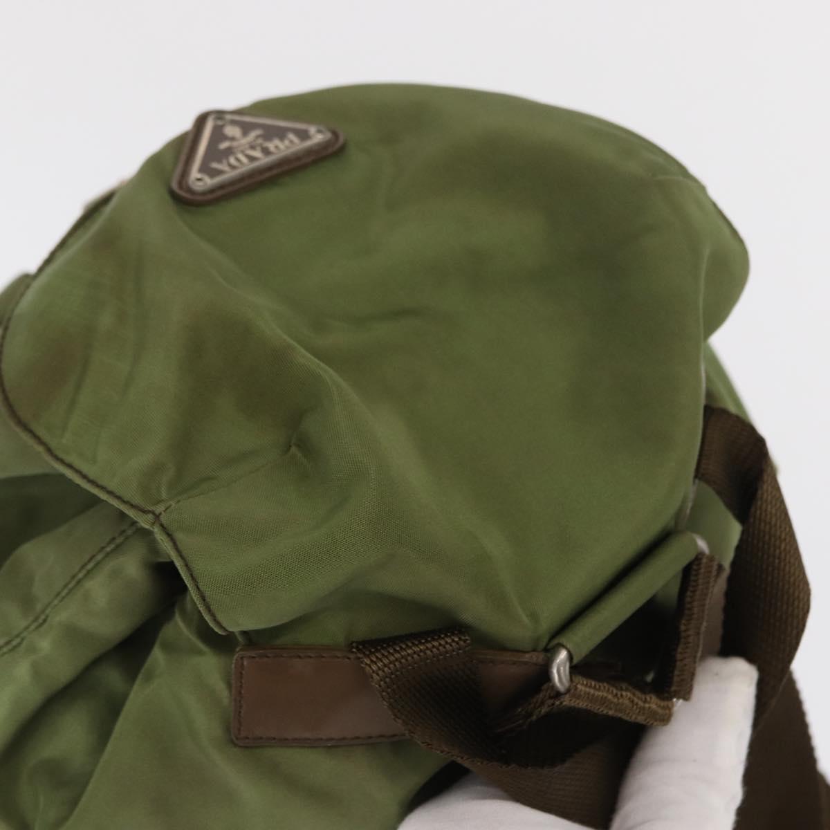 PRADA Backpack Nylon Green Silver