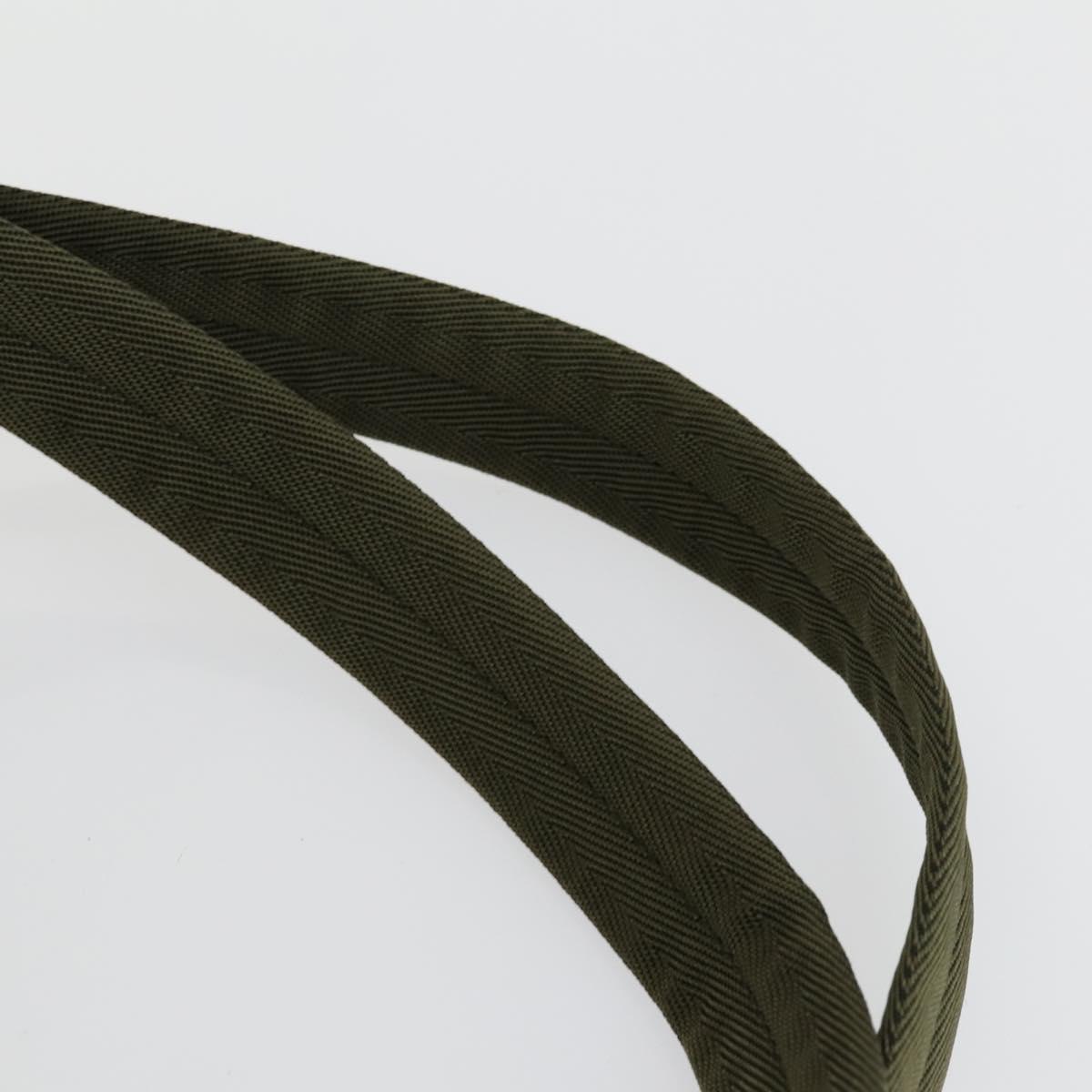 PRADA Backpack Nylon Khaki Silver