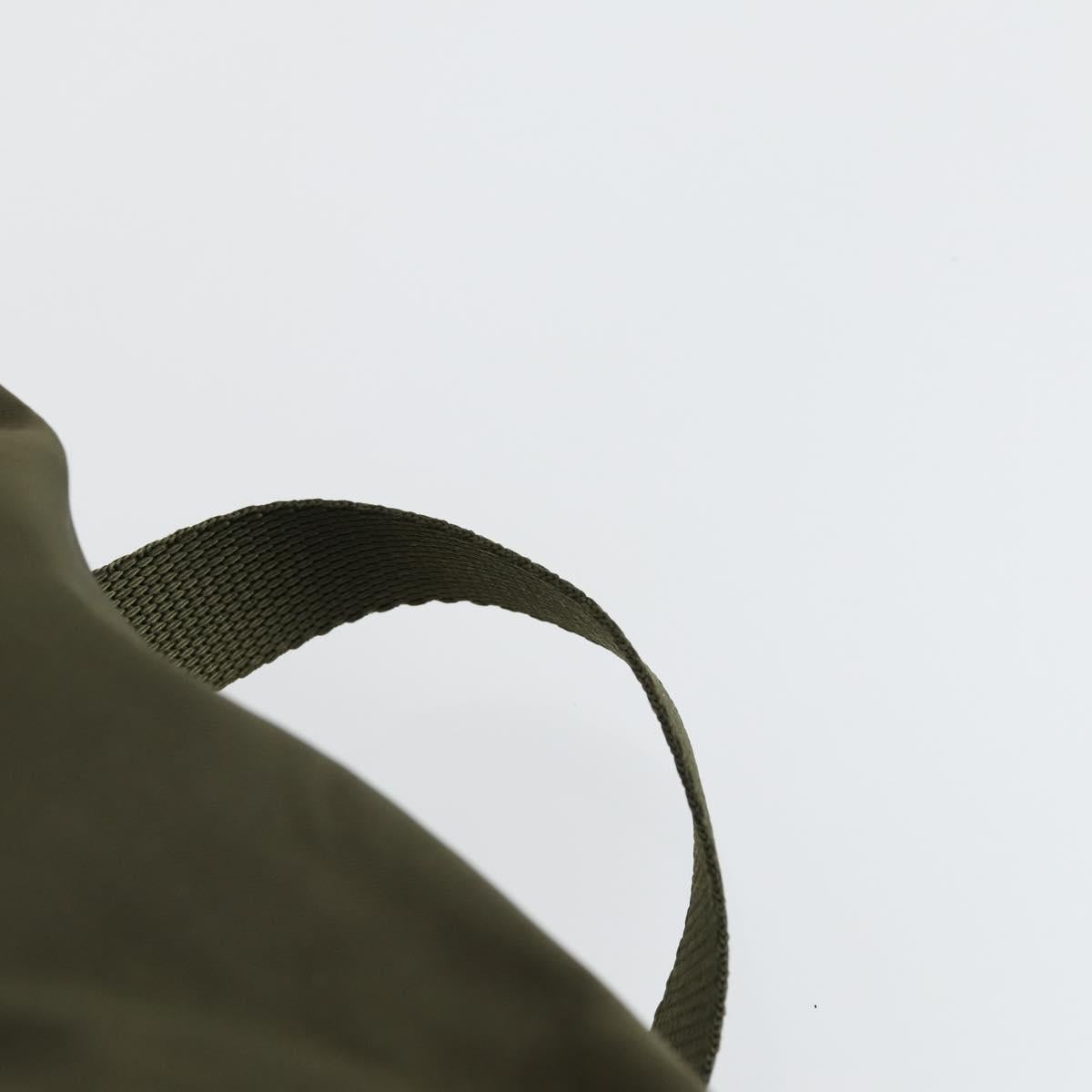 PRADA Backpack Nylon Khaki Silver