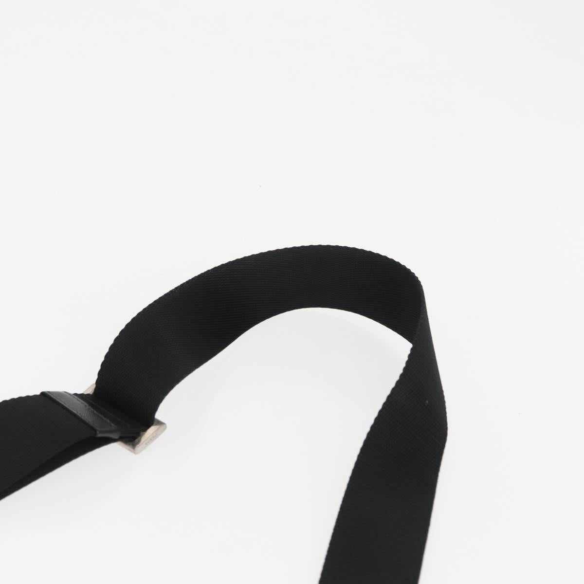 PRADA Shoulder Bag Nylon Black Silver