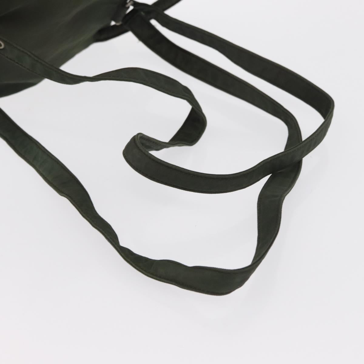 PRADA Backpack Nylon Khaki Silver