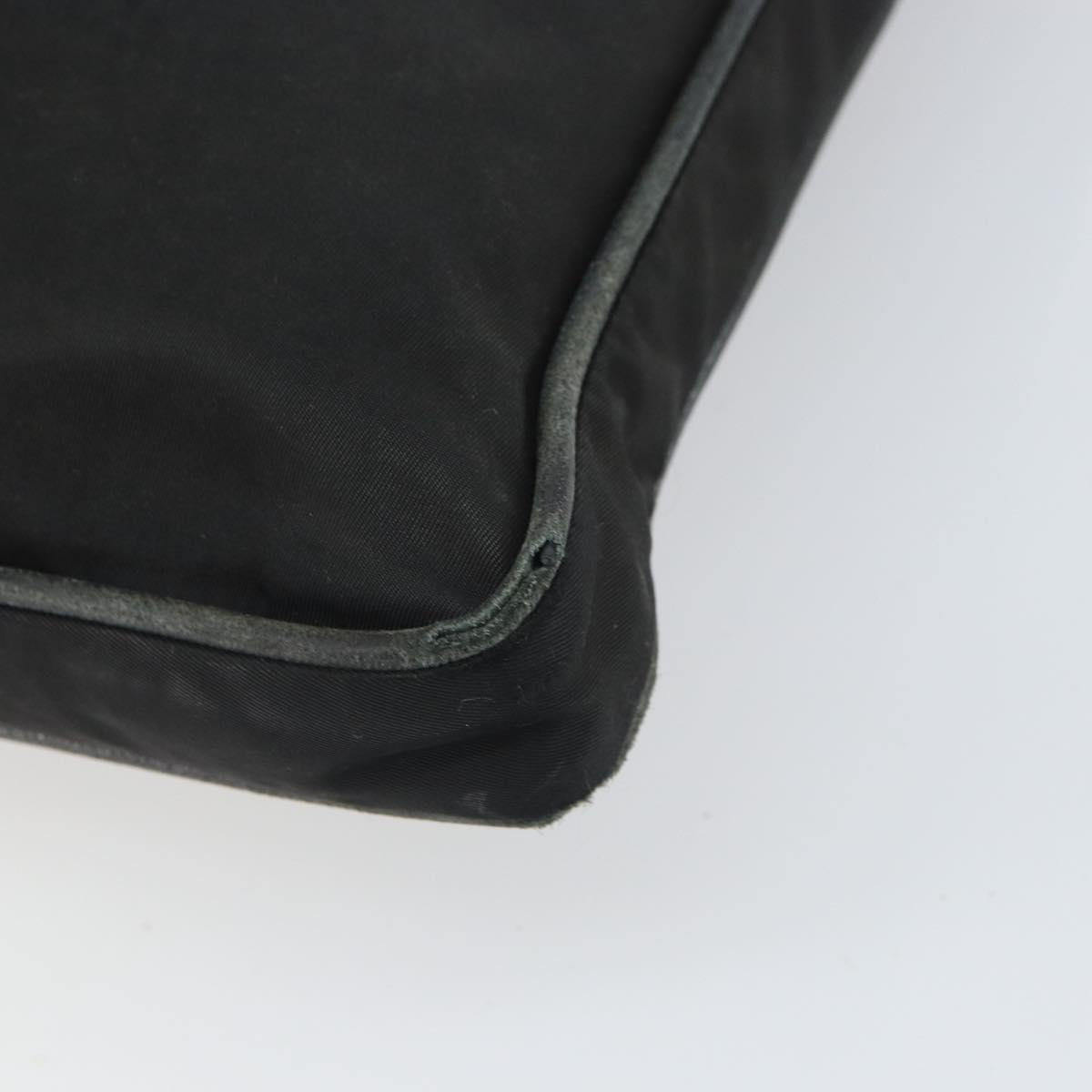 PRADA Shoulder Bag Nylon Black Silver