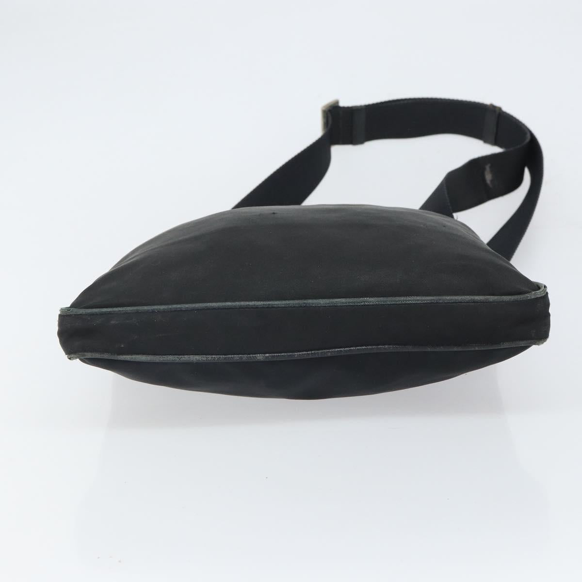 PRADA Shoulder Bag Nylon Black Silver