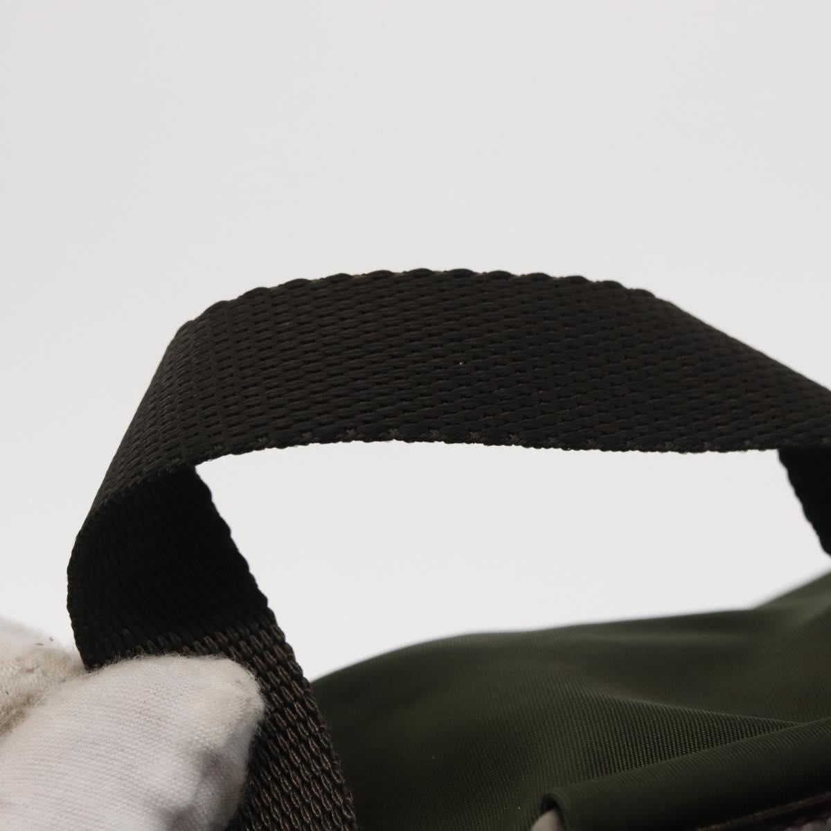 PRADA Backpack Nylon Khaki Silver